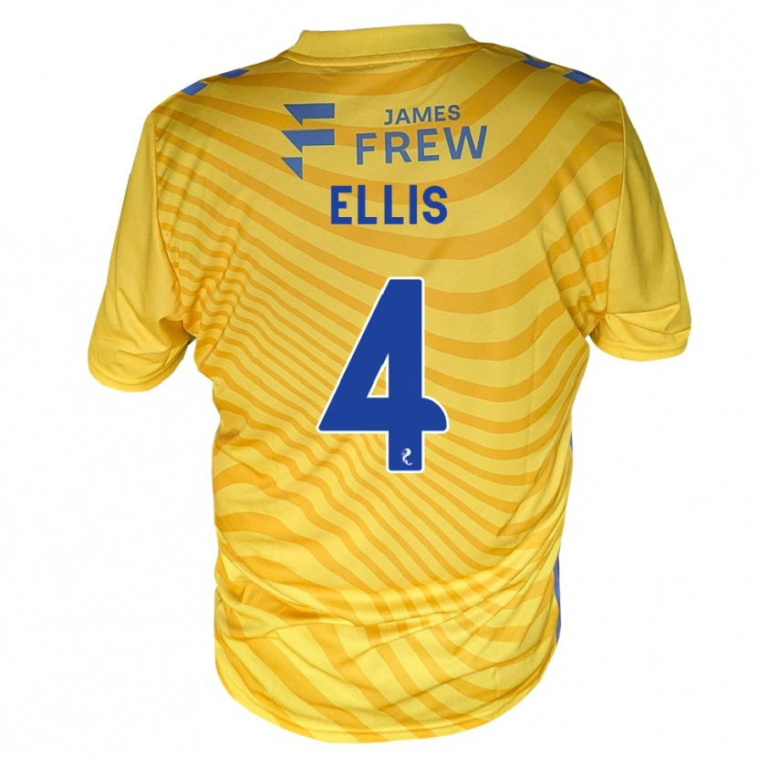 Danxen Dzieci Ruari Ellis #4 Królewski Niebieski Żółty Wyjazdowa Koszulka 2026/27 Koszulki Klubowe