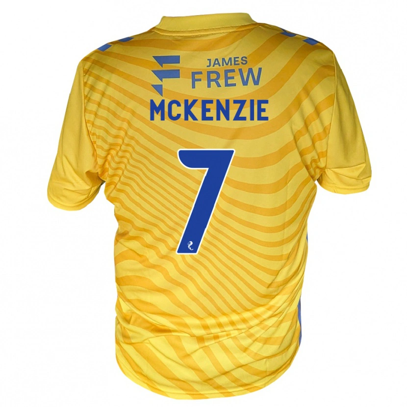 Danxen Dzieci Rory Mckenzie #7 Królewski Niebieski Żółty Wyjazdowa Koszulka 2026/27 Koszulki Klubowe