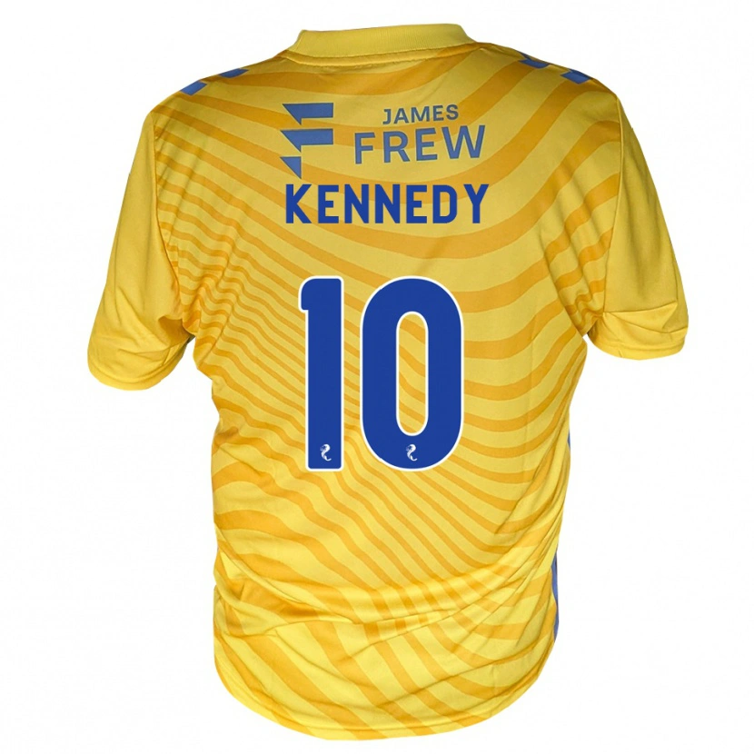 Danxen Dzieci Matty Kennedy #10 Królewski Niebieski Żółty Wyjazdowa Koszulka 2026/27 Koszulki Klubowe