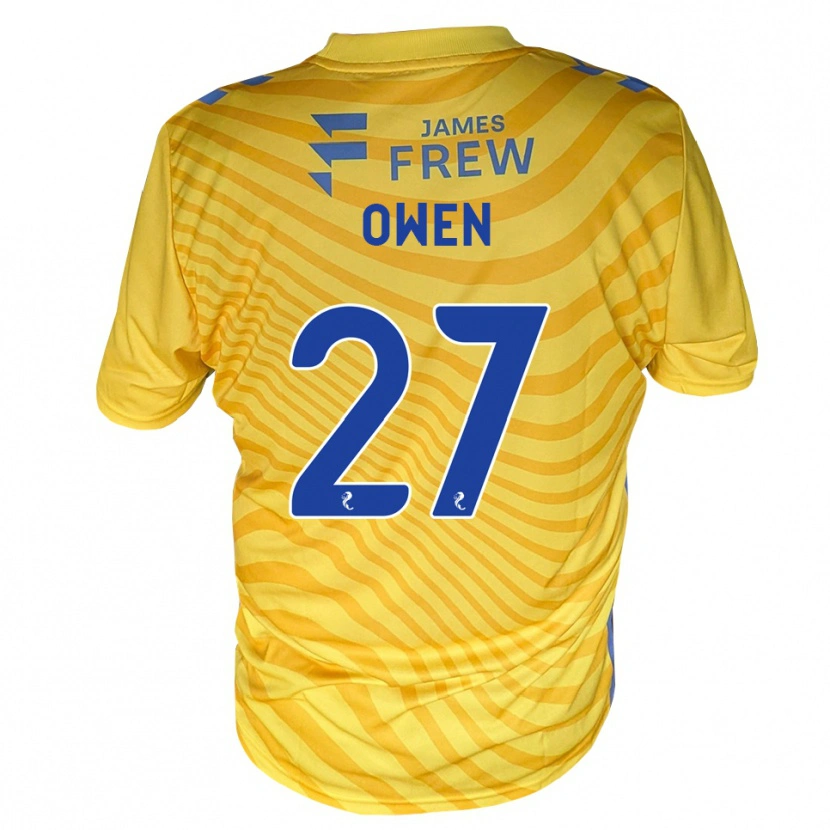 Danxen Dzieci Ieuan Owen #27 Królewski Niebieski Żółty Wyjazdowa Koszulka 2026/27 Koszulki Klubowe