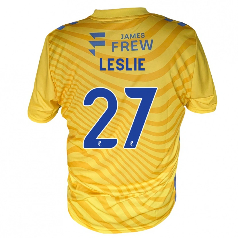Danxen Dzieci Kian Leslie #27 Królewski Niebieski Żółty Wyjazdowa Koszulka 2026/27 Koszulki Klubowe