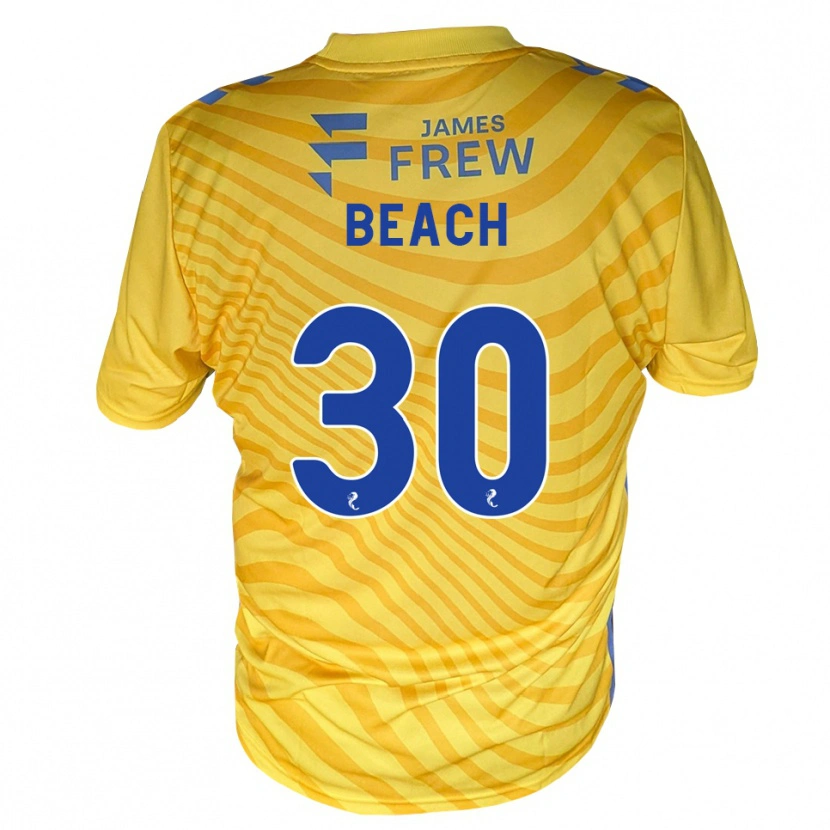 Danxen Dzieci Eddie Beach #30 Królewski Niebieski Żółty Wyjazdowa Koszulka 2026/27 Koszulki Klubowe