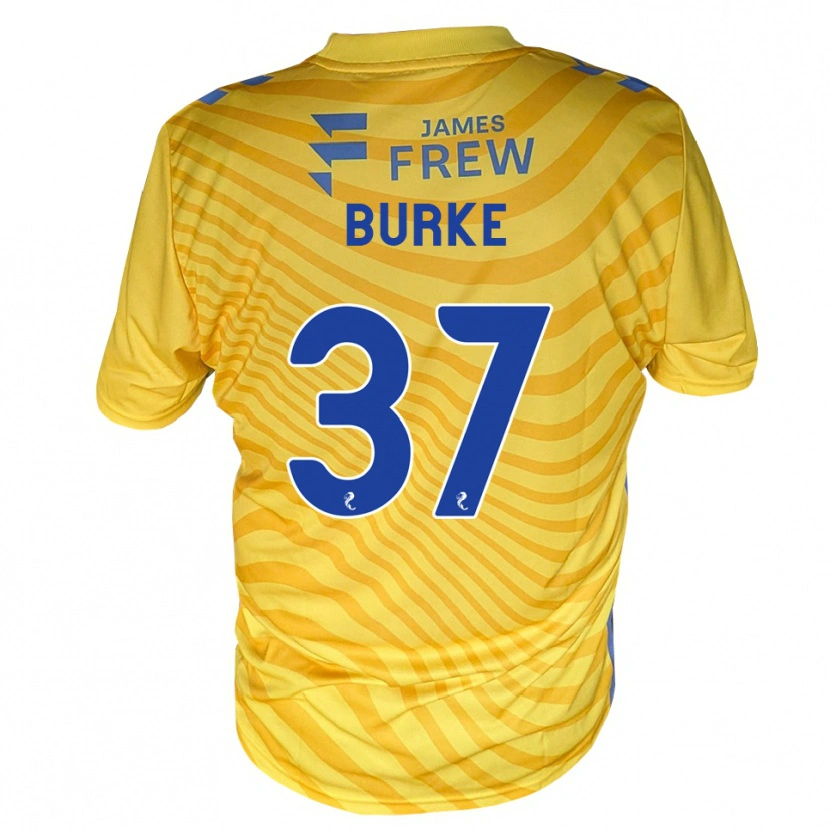 Danxen Dzieci Cole Burke #37 Królewski Niebieski Żółty Wyjazdowa Koszulka 2026/27 Koszulki Klubowe