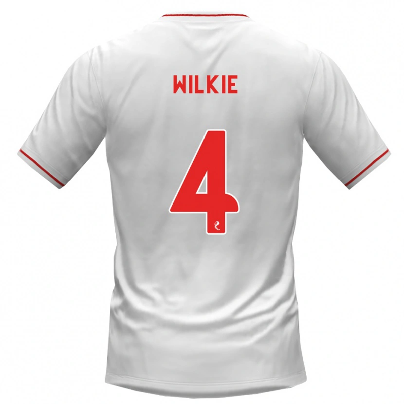 Danxen Dzieci Jack Wilkie #4 Biały Czerwony Wyjazdowa Koszulka 2026/27 Koszulki Klubowe