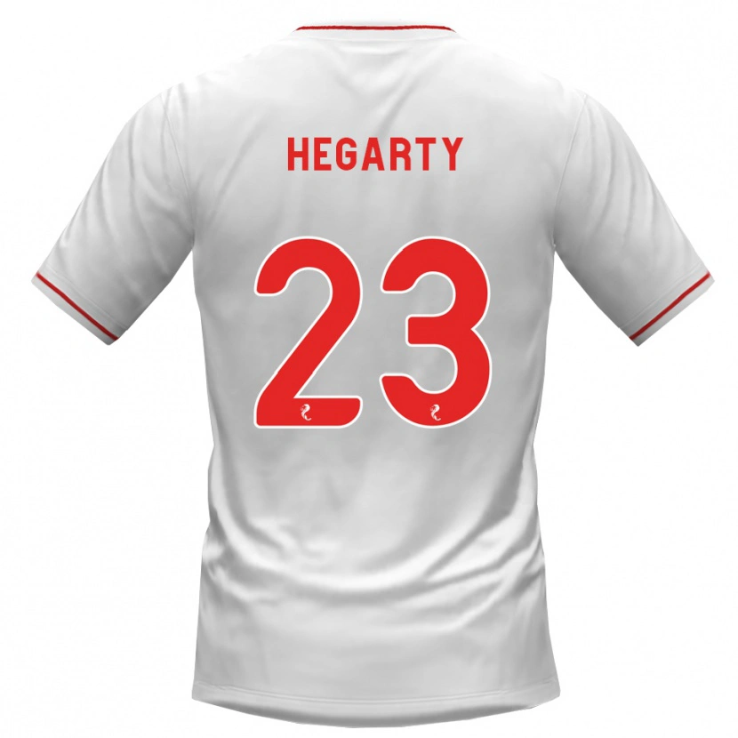 Danxen Dzieci Nina Hegarty #23 Biały Czerwony Wyjazdowa Koszulka 2026/27 Koszulki Klubowe