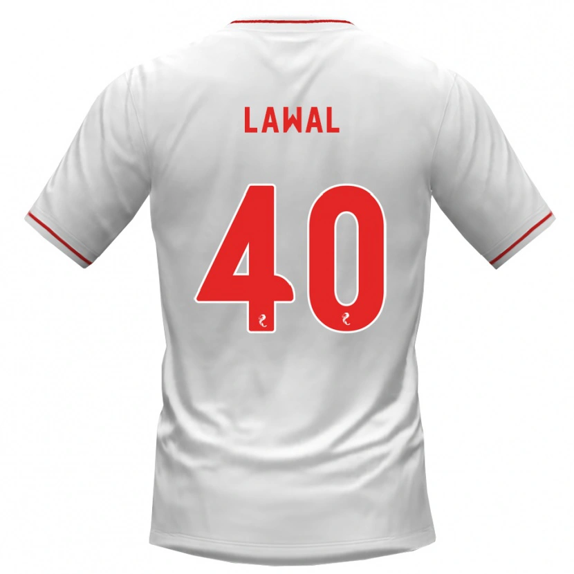 Danxen Dzieci Samson Lawal #40 Biały Czerwony Wyjazdowa Koszulka 2026/27 Koszulki Klubowe