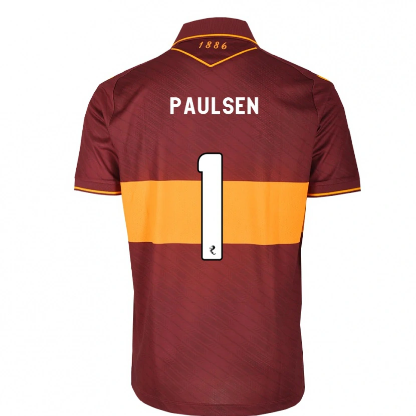 Danxen Dzieci Alex Paulsen #1 Pomarańczowy Bordowy Wyjazdowa Koszulka 2026/27 Koszulki Klubowe