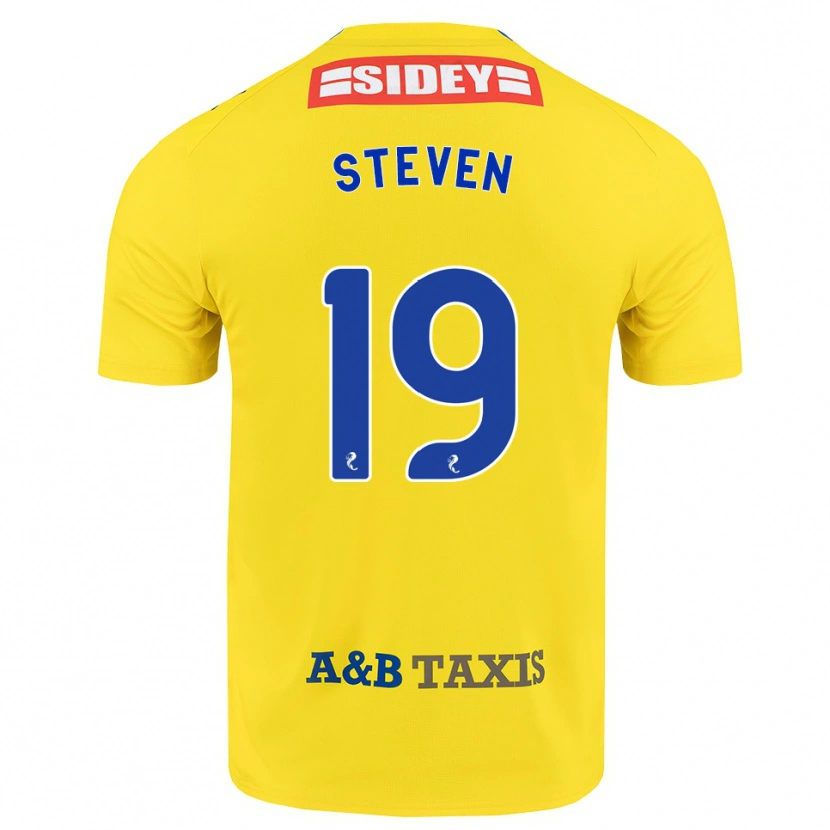 Danxen Dzieci Taylor Steven #19 Żółty Niebieski Czarny Wyjazdowa Koszulka 2026/27 Koszulki Klubowe