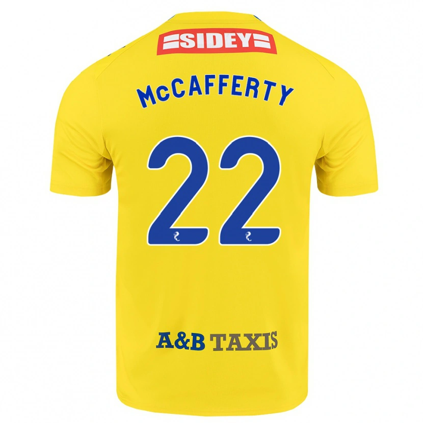 Danxen Dzieci Eirinn Mccafferty #22 Żółty Niebieski Czarny Wyjazdowa Koszulka 2026/27 Koszulki Klubowe