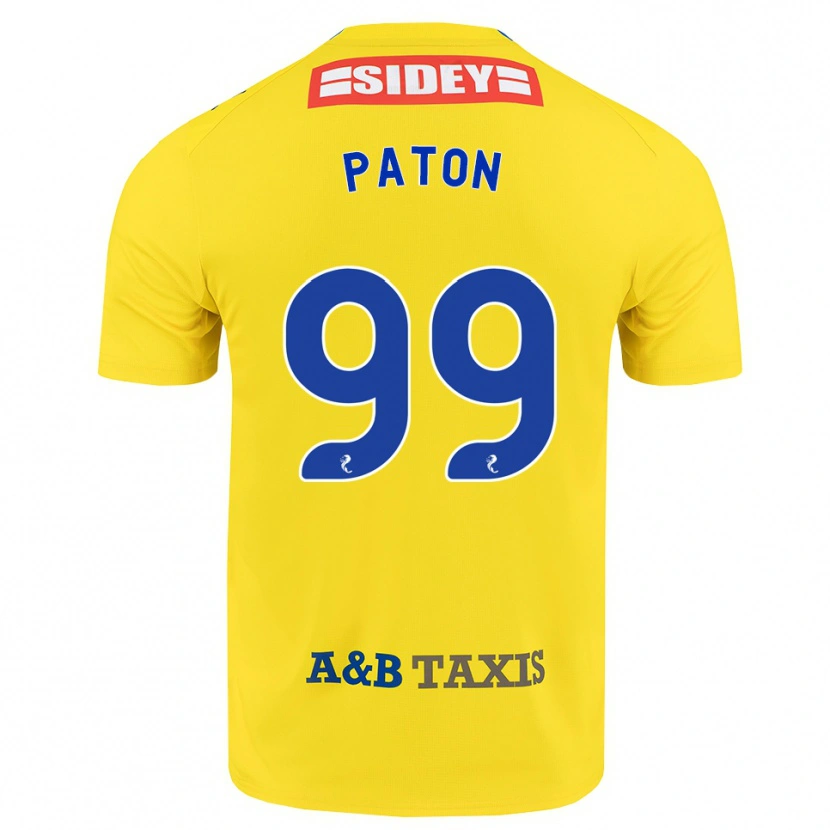 Danxen Dzieci Ruari Paton #99 Żółty Niebieski Czarny Wyjazdowa Koszulka 2026/27 Koszulki Klubowe