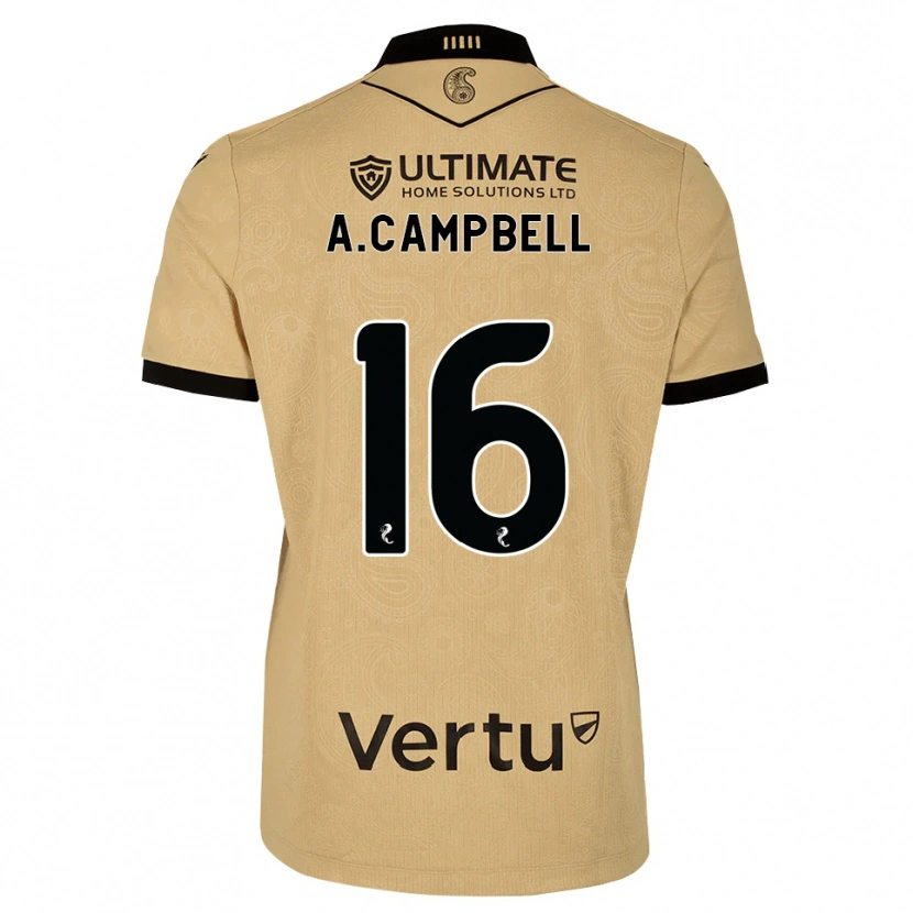 Danxen Dzieci Allan Campbell #16 Drewniany Czarny Wyjazdowa Koszulka 2026/27 Koszulki Klubowe