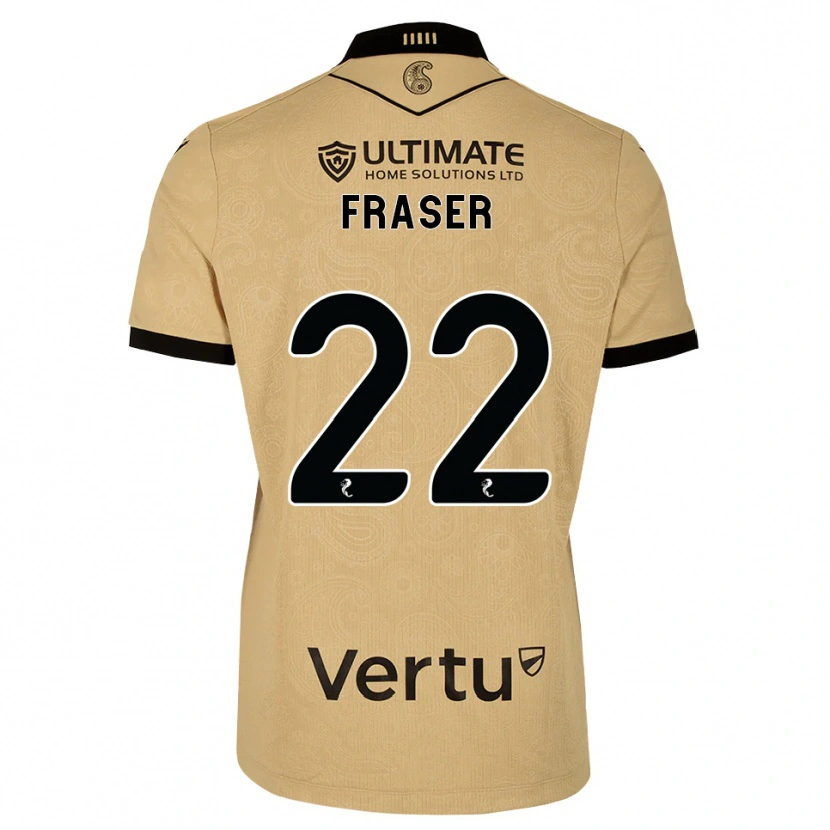 Danxen Dzieci Marcus Fraser #22 Drewniany Czarny Wyjazdowa Koszulka 2026/27 Koszulki Klubowe