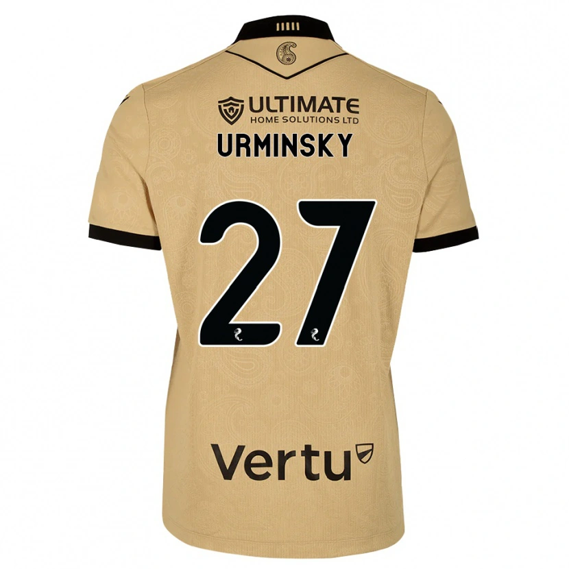 Danxen Dzieci Peter Urminsky #27 Drewniany Czarny Wyjazdowa Koszulka 2026/27 Koszulki Klubowe