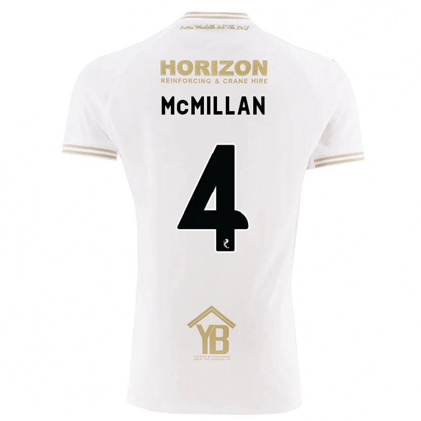 Danxen Dzieci Jack Mcmillan #4 Pszeniczny Biały Wyjazdowa Koszulka 2026/27 Koszulki Klubowe
