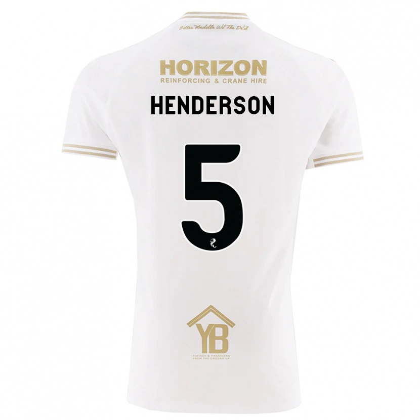 Danxen Dzieci Liam Henderson #5 Pszeniczny Biały Wyjazdowa Koszulka 2026/27 Koszulki Klubowe