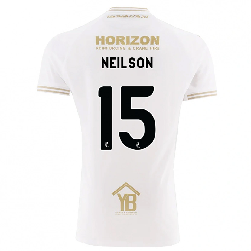 Danxen Dzieci Lewis Neilson #15 Pszeniczny Biały Wyjazdowa Koszulka 2026/27 Koszulki Klubowe