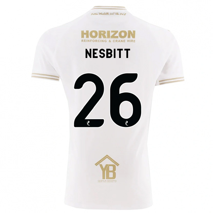 Danxen Dzieci Aidan Nesbitt #26 Pszeniczny Biały Wyjazdowa Koszulka 2026/27 Koszulki Klubowe