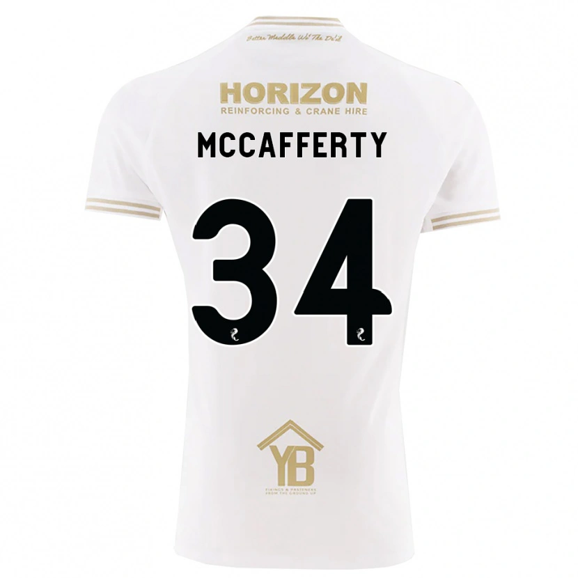 Danxen Dzieci Flynn Mccafferty #34 Pszeniczny Biały Wyjazdowa Koszulka 2026/27 Koszulki Klubowe