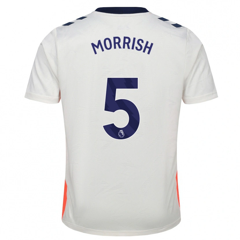 Danxen Dzieci Rhys Morrish #5 Biały Pomarańczowy Niebieski Królewski Wyjazdowa Koszulka 2026/27 Koszulki Klubowe