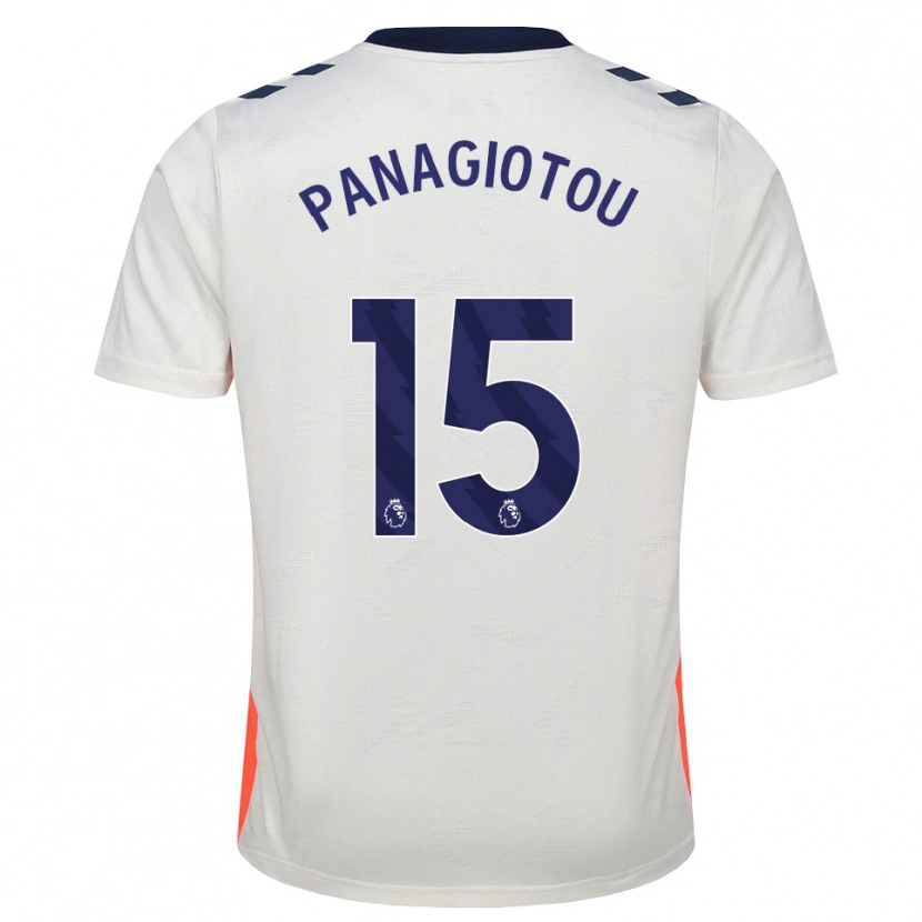 Danxen Dzieci Constantine Panagiotou #15 Biały Pomarańczowy Niebieski Królewski Wyjazdowa Koszulka 2026/27 Koszulki Klubowe