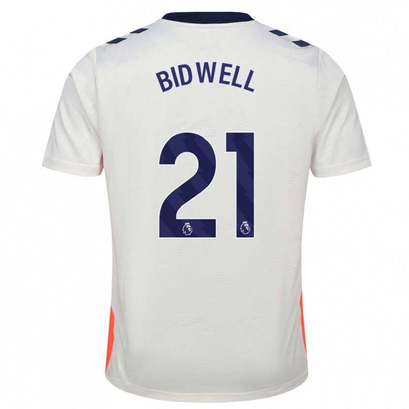 Danxen Dzieci Jake Bidwell #21 Biały Pomarańczowy Niebieski Królewski Wyjazdowa Koszulka 2026/27 Koszulki Klubowe
