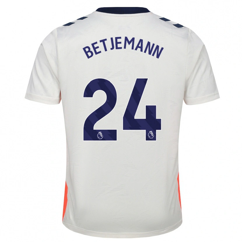 Danxen Dzieci Elliot Betjemann #24 Biały Pomarańczowy Niebieski Królewski Wyjazdowa Koszulka 2026/27 Koszulki Klubowe