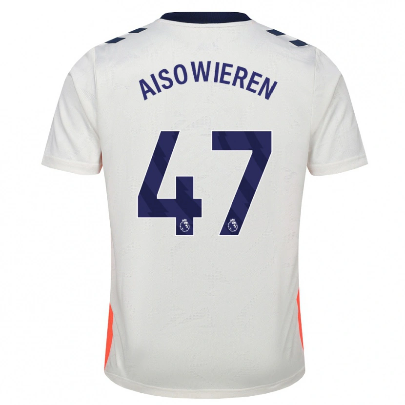Danxen Dzieci Evan Eghosa Aisowieren #47 Biały Pomarańczowy Niebieski Królewski Wyjazdowa Koszulka 2026/27 Koszulki Klubowe
