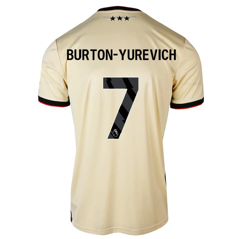 Danxen Dzieci Roman Burton-Yurevich #7 Cytrynowy Szyfon Czarny Czerwony Wyjazdowa Koszulka 2026/27 Koszulki Klubowe