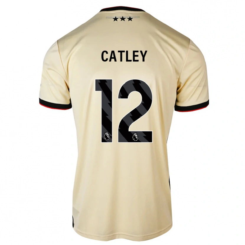 Danxen Dzieci Jack Catley #12 Cytrynowy Szyfon Czarny Czerwony Wyjazdowa Koszulka 2026/27 Koszulki Klubowe