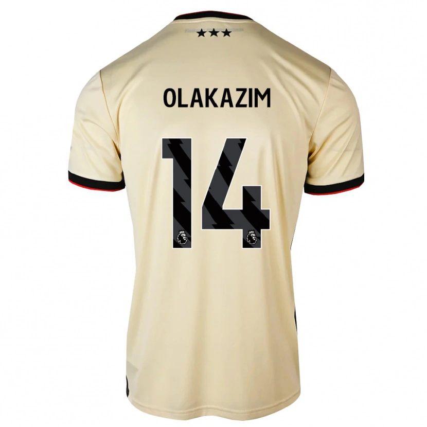 Danxen Dzieci Mustaan Olakazim #14 Cytrynowy Szyfon Czarny Czerwony Wyjazdowa Koszulka 2026/27 Koszulki Klubowe