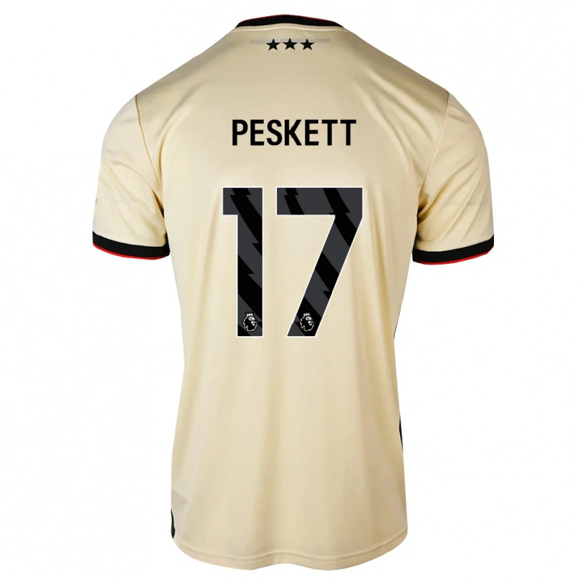 Danxen Dzieci Sophie Peskett #17 Cytrynowy Szyfon Czarny Czerwony Wyjazdowa Koszulka 2026/27 Koszulki Klubowe