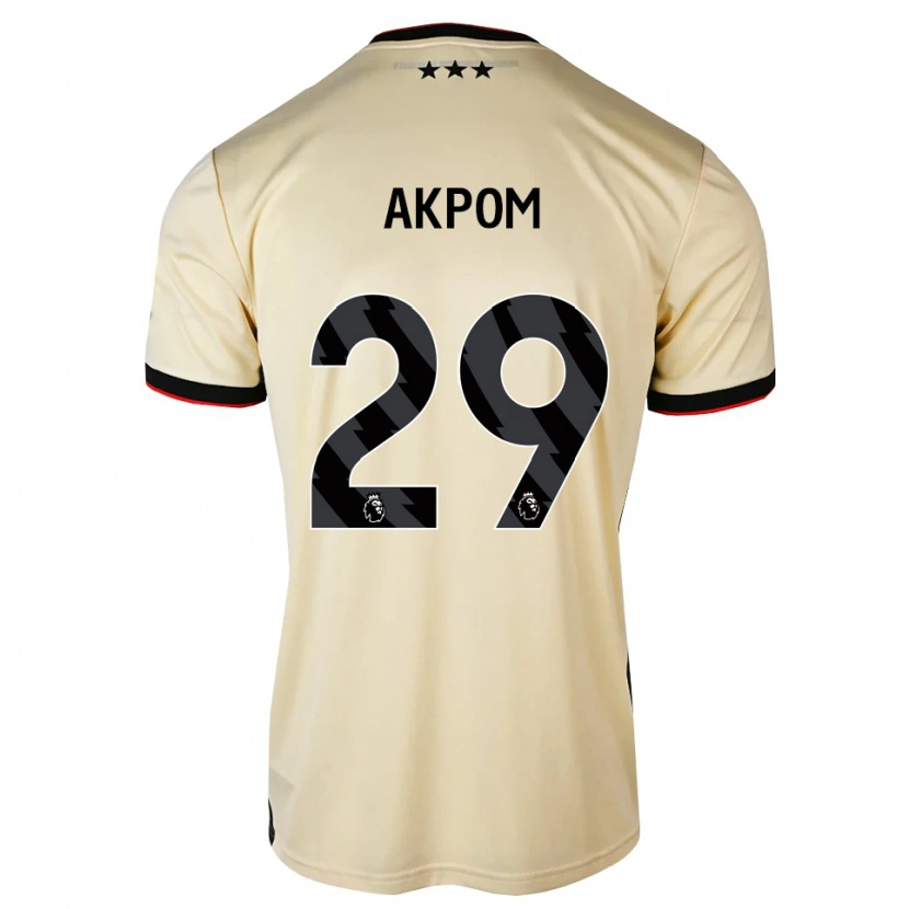 Danxen Dzieci Chuba Akpom #29 Cytrynowy Szyfon Czarny Czerwony Wyjazdowa Koszulka 2026/27 Koszulki Klubowe