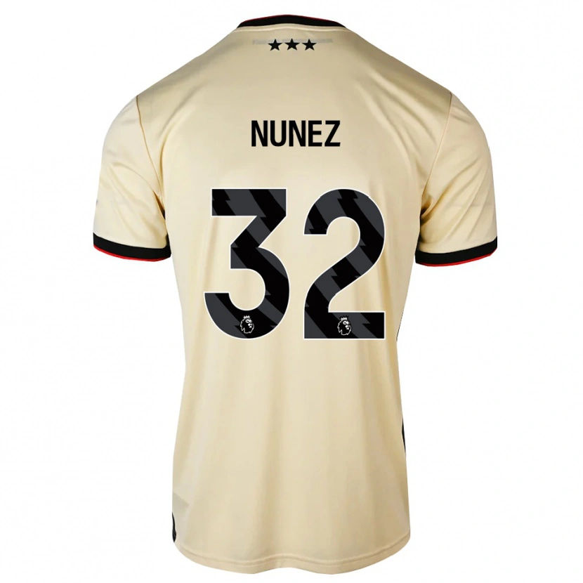 Danxen Dzieci Marcelino Núñez #32 Cytrynowy Szyfon Czarny Czerwony Wyjazdowa Koszulka 2026/27 Koszulki Klubowe