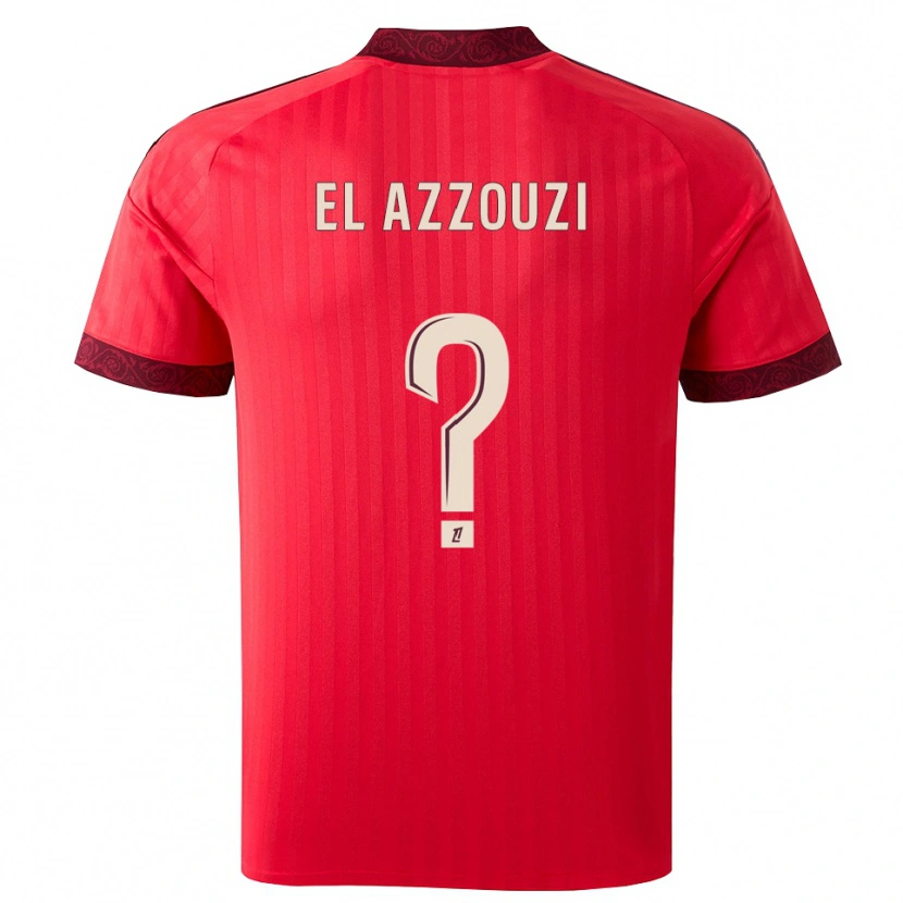 Danxen Dzieci Nourdine El Azzouzi #0 Bordo Czerwony Biały Wyjazdowa Koszulka 2026/27 Koszulki Klubowe