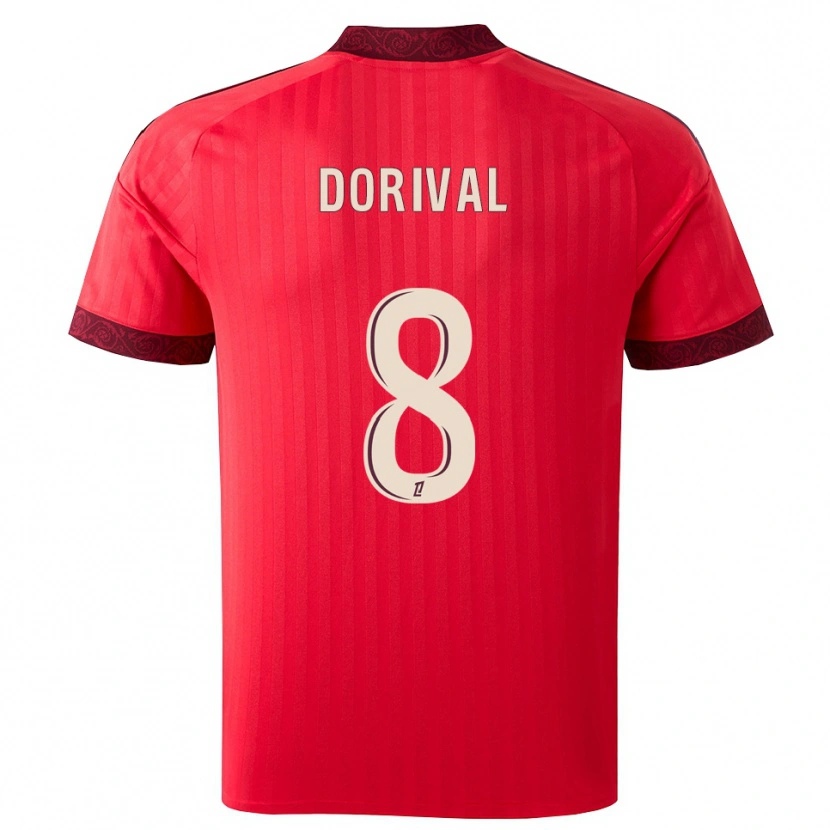 Danxen Dzieci Pierre Dorival #8 Bordo Czerwony Biały Wyjazdowa Koszulka 2026/27 Koszulki Klubowe