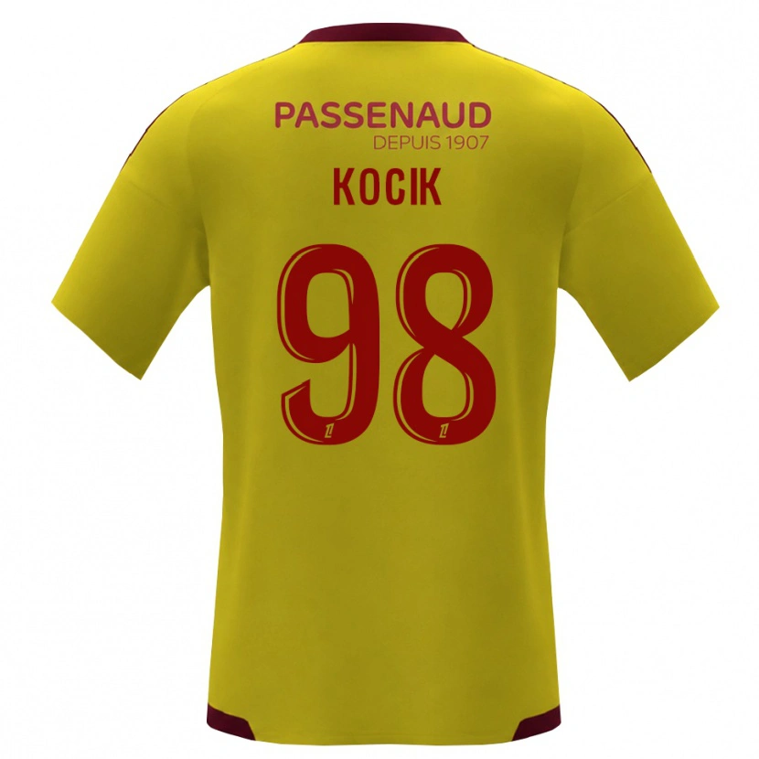 Danxen Dzieci Nicolas Kocik #98 Żółty Czerwony Zielony Wyjazdowa Koszulka 2026/27 Koszulki Klubowe
