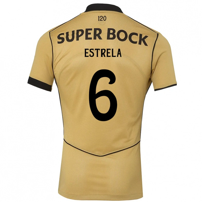 Danxen Dzieci Bento Estrela #6 Goldenrod Czarny Wyjazdowa Koszulka 2026/27 Koszulki Klubowe