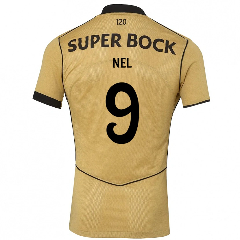 Danxen Dzieci Rafael Nel #9 Goldenrod Czarny Wyjazdowa Koszulka 2026/27 Koszulki Klubowe
