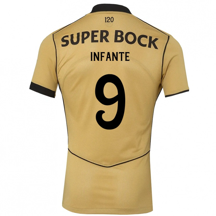 Danxen Dzieci João Infante #9 Goldenrod Czarny Wyjazdowa Koszulka 2026/27 Koszulki Klubowe