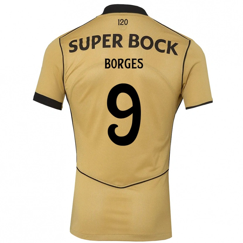 Danxen Dzieci Ana Borges #9 Goldenrod Czarny Wyjazdowa Koszulka 2026/27 Koszulki Klubowe