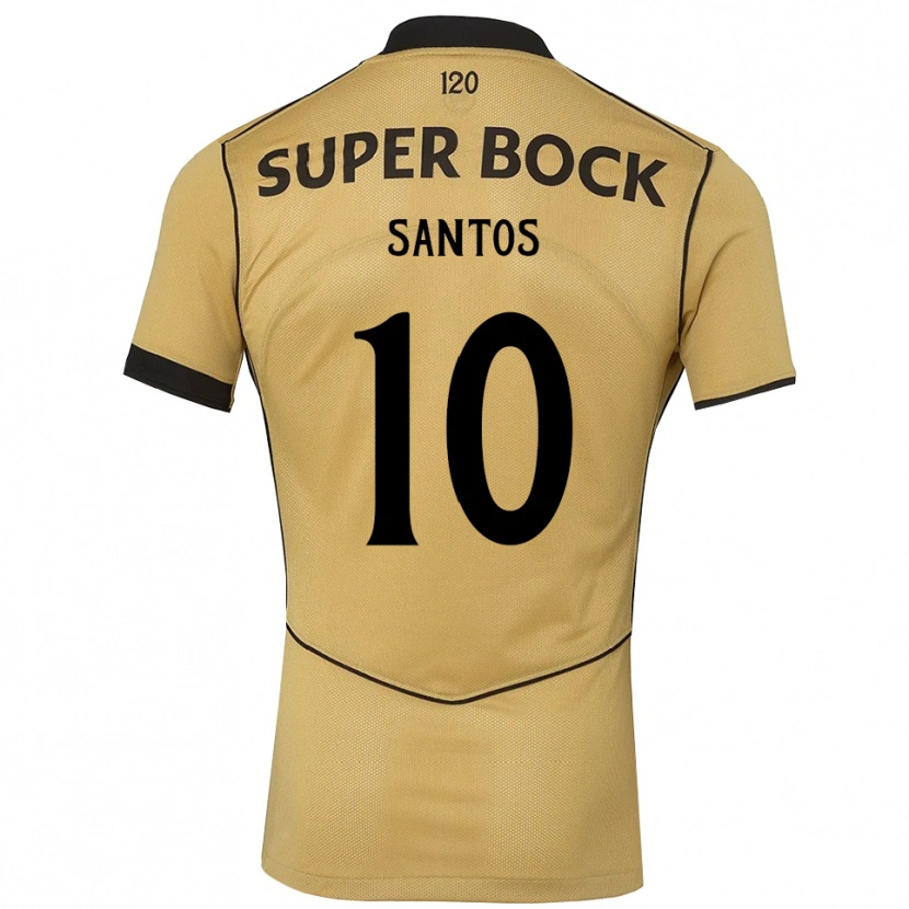 Danxen Dzieci Guilherme Santos #10 Goldenrod Czarny Wyjazdowa Koszulka 2026/27 Koszulki Klubowe