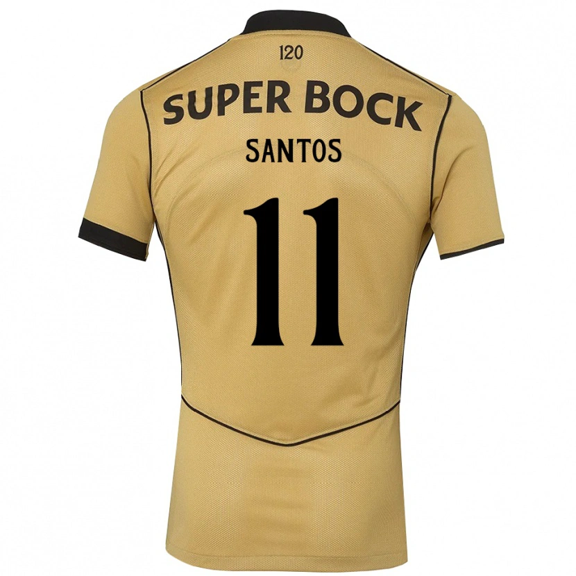 Danxen Dzieci Nuno Santos #11 Goldenrod Czarny Wyjazdowa Koszulka 2026/27 Koszulki Klubowe