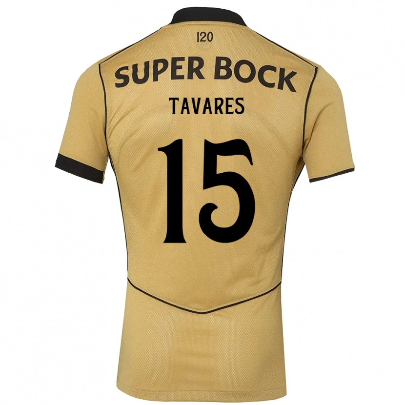 Danxen Dzieci Samuel Tavares #15 Goldenrod Czarny Wyjazdowa Koszulka 2026/27 Koszulki Klubowe