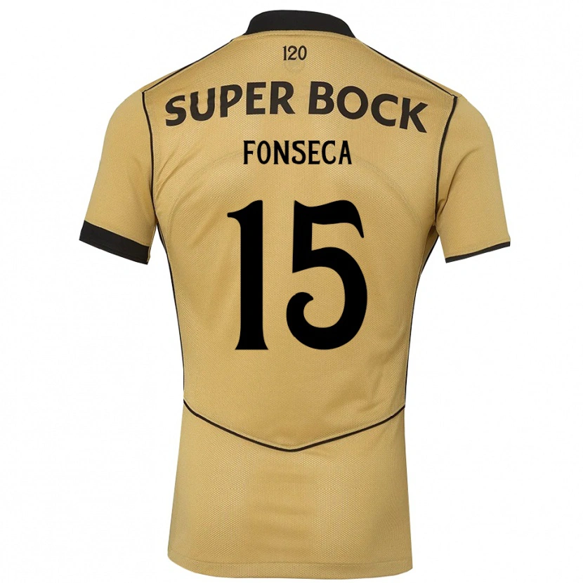 Danxen Dzieci Beatriz Fonseca #15 Goldenrod Czarny Wyjazdowa Koszulka 2026/27 Koszulki Klubowe
