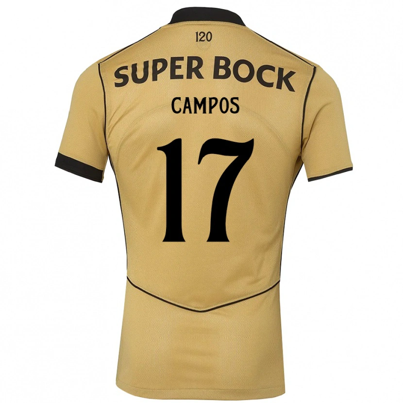 Danxen Dzieci Tiago Campos #17 Goldenrod Czarny Wyjazdowa Koszulka 2026/27 Koszulki Klubowe