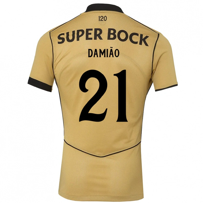 Danxen Dzieci Leonardo Damião #21 Goldenrod Czarny Wyjazdowa Koszulka 2026/27 Koszulki Klubowe