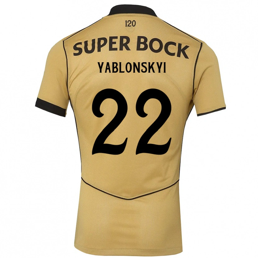 Danxen Dzieci Ilya Yablonskyi #22 Goldenrod Czarny Wyjazdowa Koszulka 2026/27 Koszulki Klubowe