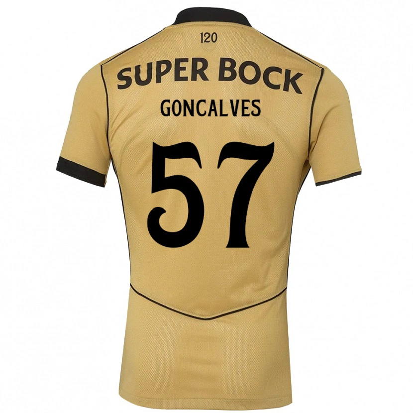 Danxen Dzieci Inês Gonçalves #57 Goldenrod Czarny Wyjazdowa Koszulka 2026/27 Koszulki Klubowe