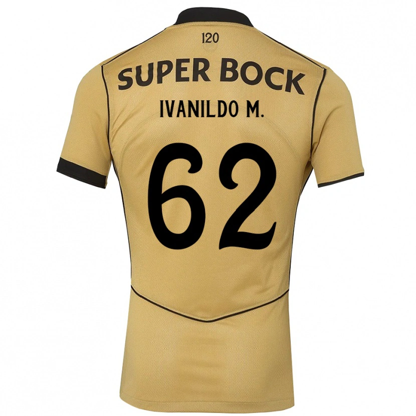 Danxen Dzieci Ivanildo Da Silva Mendes #62 Goldenrod Czarny Wyjazdowa Koszulka 2026/27 Koszulki Klubowe