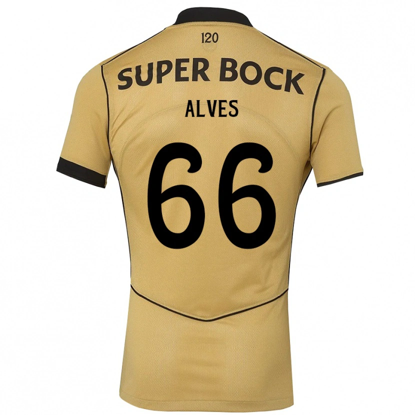 Danxen Dzieci Miguel Alves #66 Goldenrod Czarny Wyjazdowa Koszulka 2026/27 Koszulki Klubowe